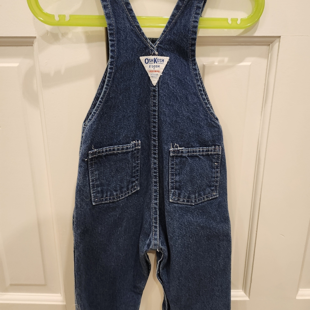 Vintage OshKosh B'gosh Blue Denim Overalls for Kids - Picture 2 of 4